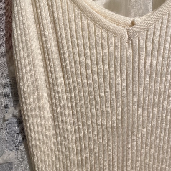 Crescent Kimmy Knit Sleeveless Midi Dress Ivory Size L NWT - Picture 5 of 5